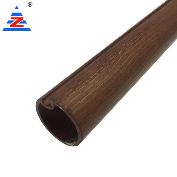 Custom aluminium curtain rod wood color high quality